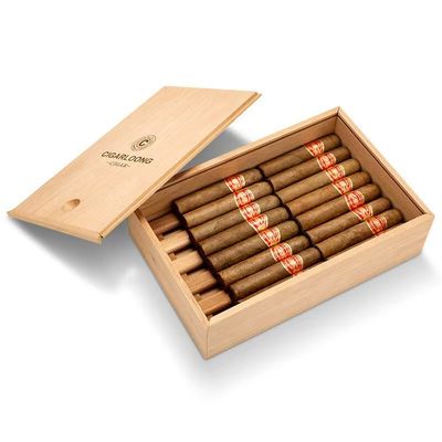 kwaliteit  Pine cigar box rectangular with lid tobacco packaging wooden color multi moisturizing pack cigar boxes fabriek